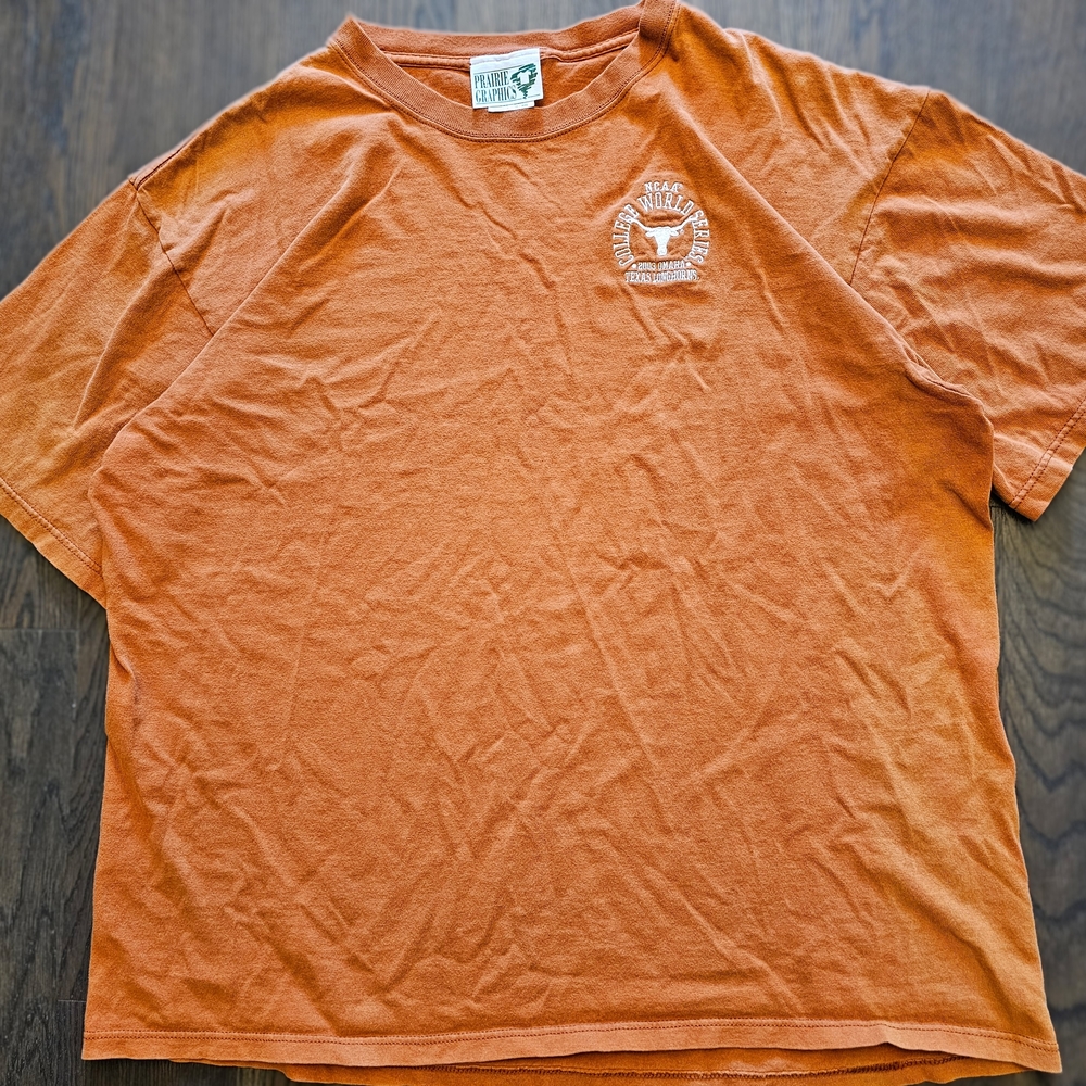 VTG Y2K Texas Longhorns 2003 NCAA Omaha College World Series Made In USA Mens XL